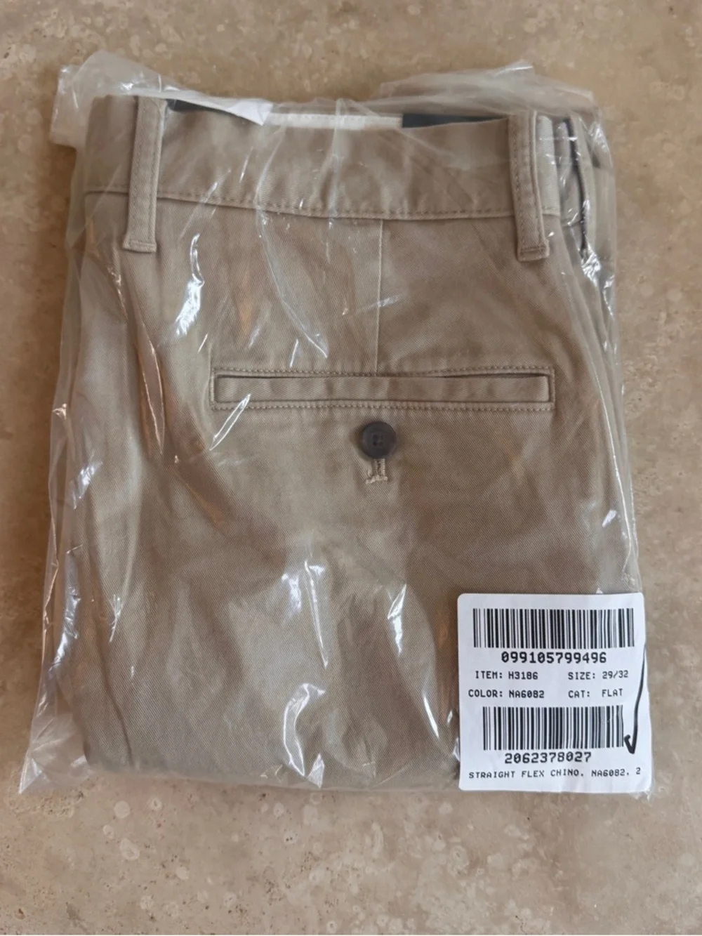 J Crew Factory Straight Fit Flex Chino Pant Mens Size 29 / 32 Khaki Beige